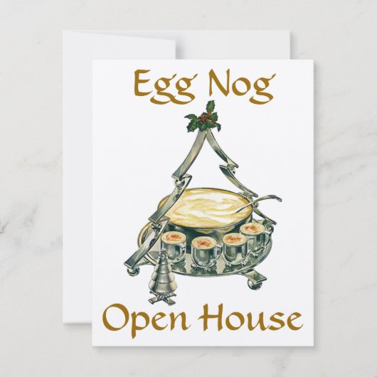 Vakantieseizoen Egg Nog Open House Kaart (Voorkant)