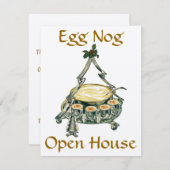 Vakantieseizoen Egg Nog Open House Kaart (Voorkant / Achterkant)