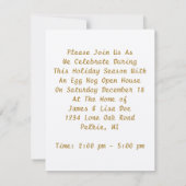 Vakantieseizoen Egg Nog Open House Kaart (Achterkant)