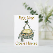 Vakantieseizoen Egg Nog Open House Kaart (Staand voorkant)