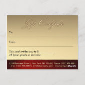 Vakantieseizoen en kerstcadeaubon briefkaart (Achterkant)