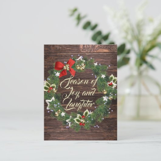 Vakantieseizoen met Briefkaart van grote groeten (Staand voorkant)