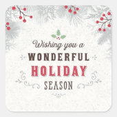 Vakantieseizoen Vierkante Sticker (Voorkant)