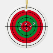 Vakantiesessie doelwit Pistool Shooter Kerstmis Keramisch Ornament (Voorkant)