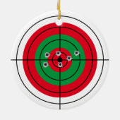 Vakantiesessie doelwit Pistool Shooter Kerstmis Keramisch Ornament (Achterkant)