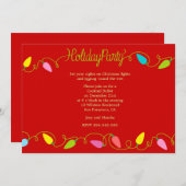 Vakantieskerstfeest met gevechtslicht-buffetpartij kaart (Voorkant / Achterkant)