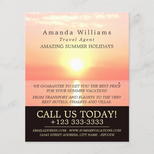 Vakantiesondag, reisagent Adverteren brochure (Voorkant)