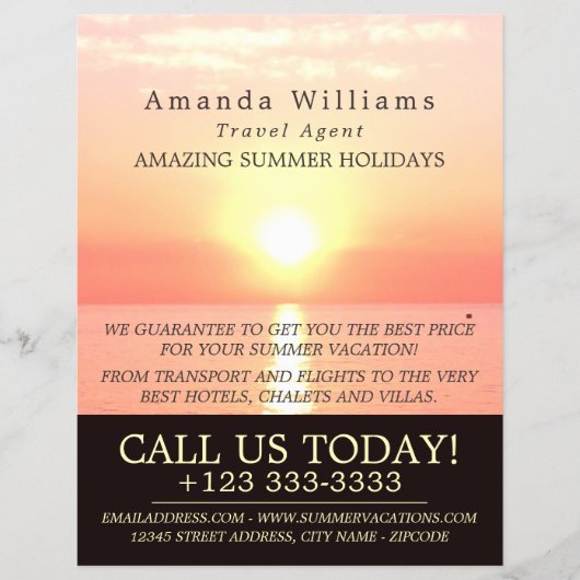 Vakantiesondag, reisagent Adverteren brochure (Voorkant)