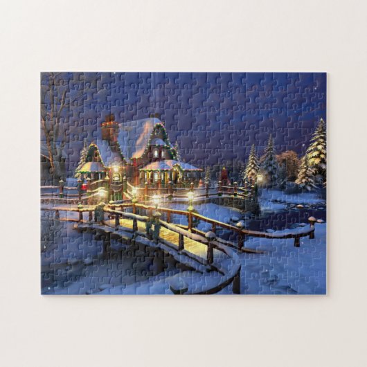 Vakantiespel Puzzel Winter Scène Legpuzzel (Horizontaal)
