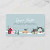 Vakantiestad/dorp Blue Diaper Raffle Ticket Informatiekaartje (Voorkant)