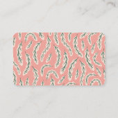 Vakantiestad/dorp Roze Luier Raffle Ticket Informatiekaartje (Achterkant)