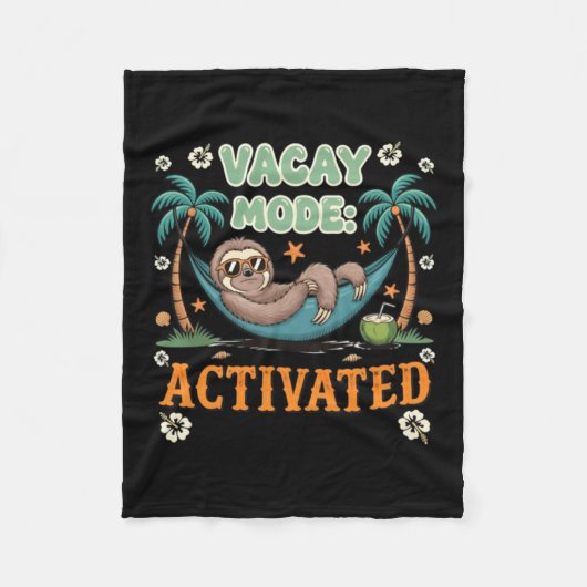 Vakantiestand Geactiveerde Luiaard Hangmat Fleece Deken (Voorkant)
