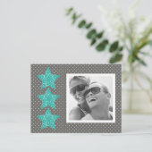 Vakantiestars Foto Briefkaart {zilver} (Staand voorkant)