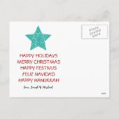 Vakantiestars Foto Briefkaart {zwart} (Achterkant)