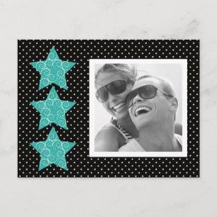 Vakantiestars Foto Briefkaart {zwart}