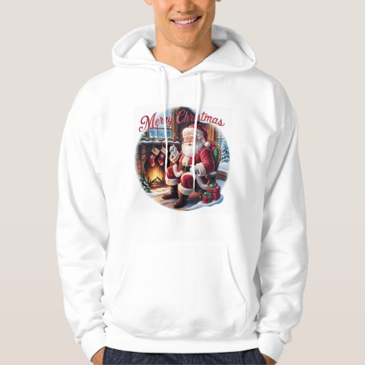  vakantiestijl - nostalgische kerst hoodie (Voorkant)