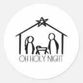 Vakantiestikkers Natitivity Manger Scene Labels (Voorkant)