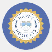 Vakantiestische envelopsluitingen of kaartenbonker ronde sticker (Voorkant)