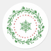 Vakantiestische envelopsluitingen of kaartenbonker ronde sticker (Voorkant)