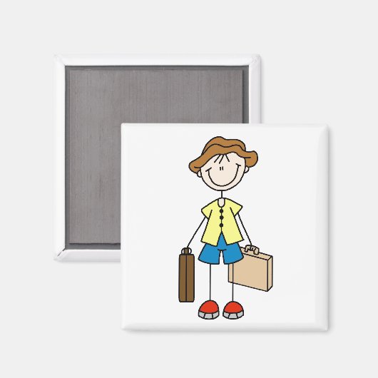 Vakantiestok met bagagemagneet magneet (Voorkant / Achterkant)