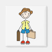 Vakantiestok met bagagemagneet magneet (Voorkant)