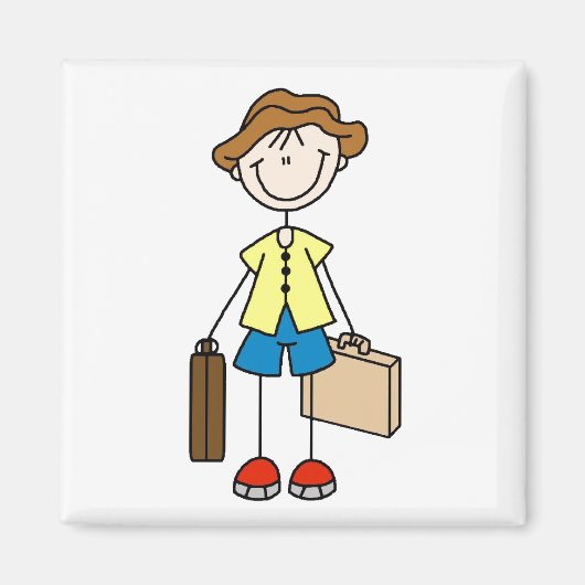 Vakantiestok met bagagemagneet magneet (Voorkant)