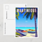 vakantiestrand van Martinique Briefkaart (Voorkant / Achterkant)