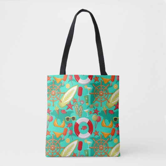 vakantiestranspatroon tote bag (Voorkant)