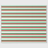 Vakantiestrepen Rood Wit Groen Inpakpapier (Vlak)