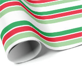 Vakantiestrepen Rood Wit Groen Inpakpapier (Rol Hoek)