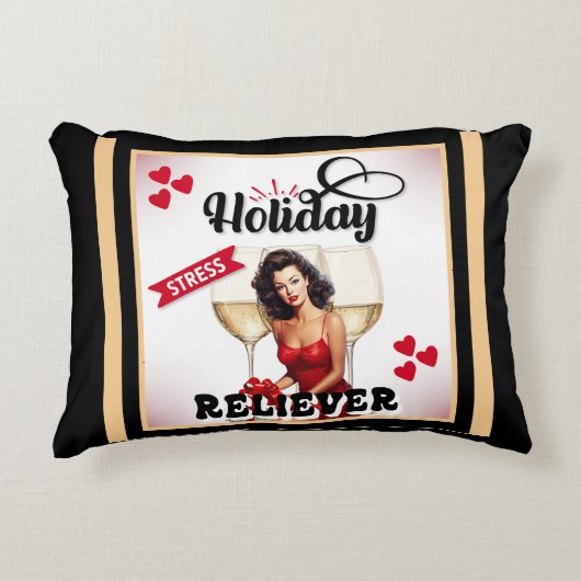 Vakantiestress Verlichter Pin-up Accent Kussen (Voorkant)