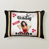 Vakantiestress Verlichter Pinup Accent Kussen (Achterkant)