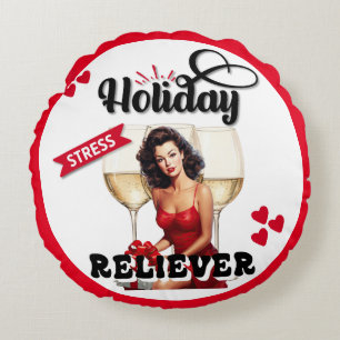Vakantiestress Verlichter Pinup Rond Kussen