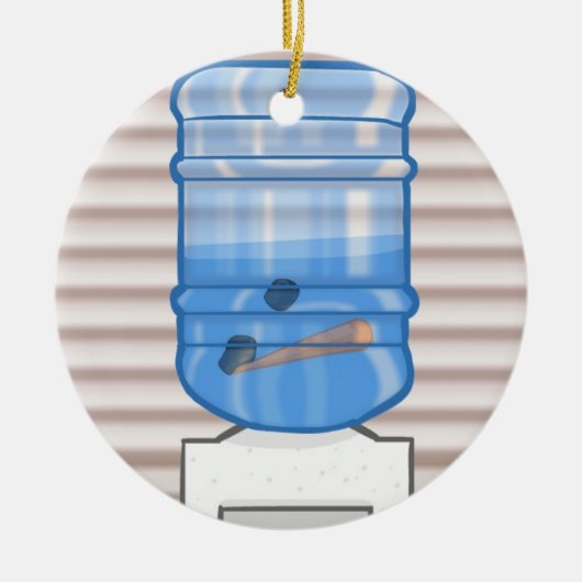 "Vakantiestress" Waterkoeler Keramisch Ornament (Voorkant)