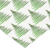 Vakantietafel met kerstbomen lange tafelloper (Hoek)