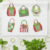 Vakantietas keukenhanddoek (Gevouwen)