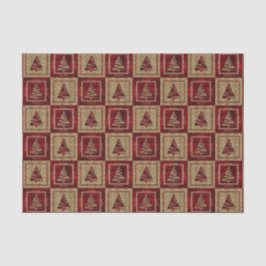 Vakantietbomen in Cheetah Print en Red Tissuepapier