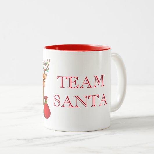 Vakantieteam Santa Coffee Mok (Voorkant rechts)