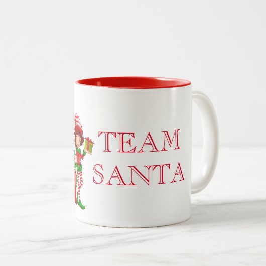 Vakantieteam Santa Coffee Mok (Voorkant rechts)