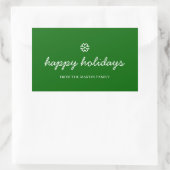 Vakantieteken - prettige feestdagen rechthoekige sticker (Tas)