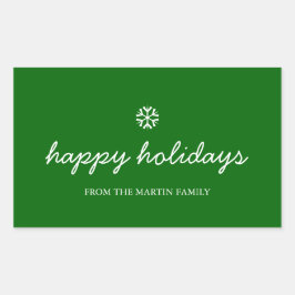 Vakantieteken - prettige feestdagen rechthoekige sticker