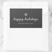 Vakantieteken - prettige feestdagen rechthoekige sticker (Tas)