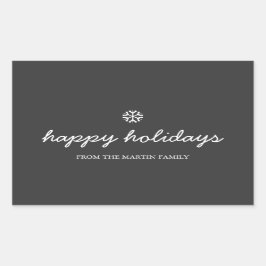 Vakantieteken - prettige feestdagen rechthoekige sticker