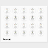 Vakantietekening zwart wit logo etiket (Vel)