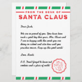 Vakantietekst van Santa Feestdagenkaart (Voorkant / Achterkant)