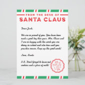 Vakantietekst van Santa Feestdagenkaart (Staand voorkant)