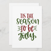Vakantiethema: Het is het seizoen om vrolijk te zi Feestdagenkaart (Voorkant / Achterkant)