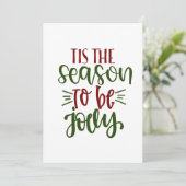 Vakantiethema: Het is het seizoen om vrolijk te zi Feestdagenkaart (Staand voorkant)