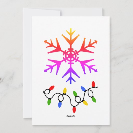 Vakantiethema: Het is het seizoen om vrolijk te zi Feestdagenkaart (Achterkant)