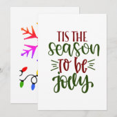 Vakantiethema: Het is het seizoen om vrolijk te zi Feestdagenkaart (Voorkant / Achterkant)